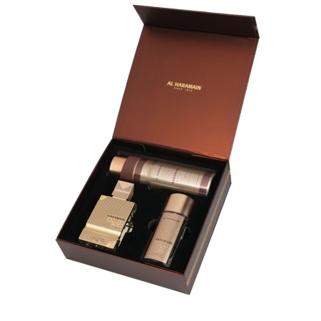 Zestaw Al Haramain Amber Oud Gold Edition Extreme Perfumes Extrait de Parfum 75ml + Extrait de Parfum 30ml + Deodorant Body Spray 200ml