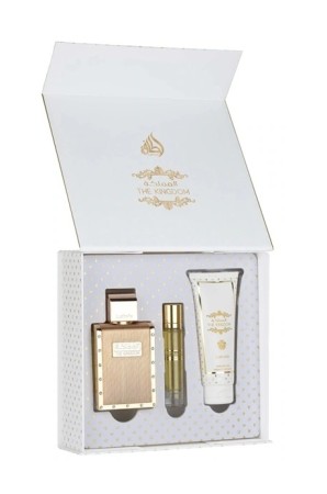Zestaw Lattafa The Kingdom Men Edp 100ml + Edp 12ml + Shower Gel 100ml
